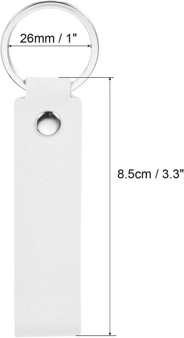 Alt view image 2 of 5 - PATIKIL Leather Keychain, PU Circle Keyring Decoration Key Holder Lanyard Strap for Wallet