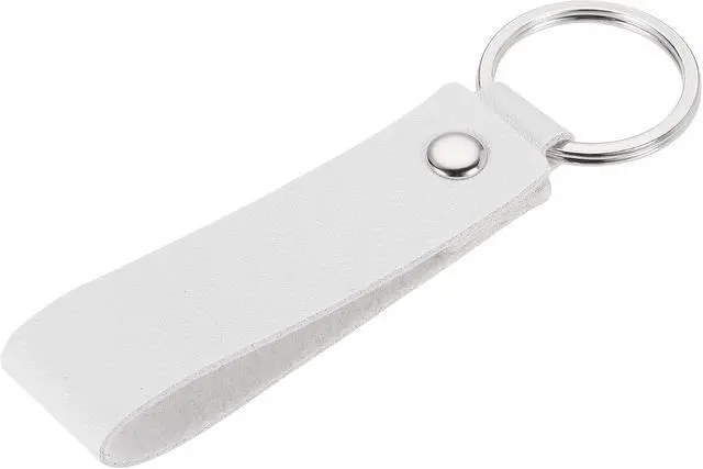 Alt view image 3 of 5 - PATIKIL Leather Keychain, PU Circle Keyring Decoration Key Holder Lanyard Strap for Wallet