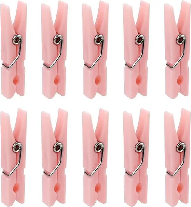 Main image of 30 Pcs Mini Clothes Pins, 1.4 Inch Plastic Clothes Pins for Baby Shower Games Party Decorations DIY Crafts (Pink)