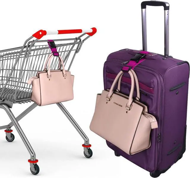 Alt view image 6 of 7 - Wisdompro 2 Pcs Add a Bag Luggage Strap, 31" Luggage Connector Strap Purple | Heavy Duty Adjustable Connect Suitcase Belt Travel Attachment Travel Accessories for Connecting Your Luggage Together