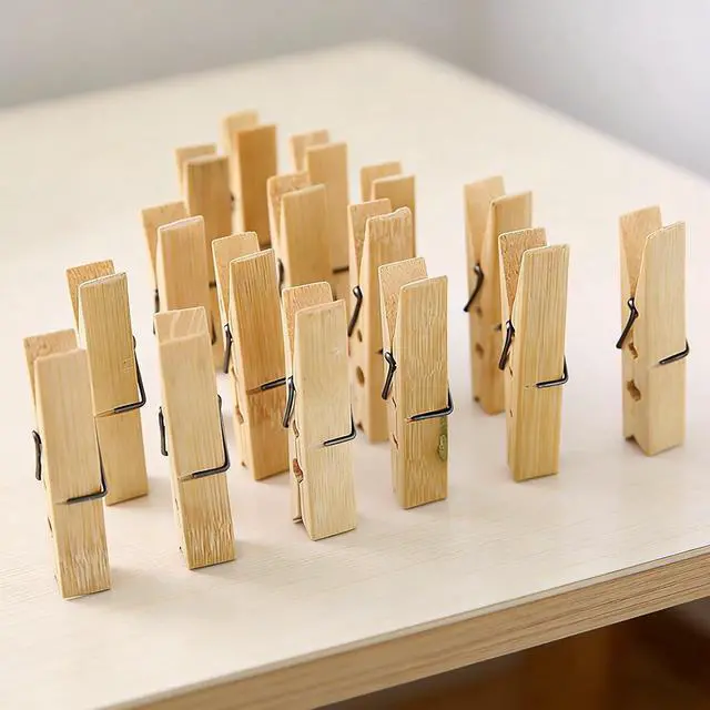 Alt view image 5 of 7 - Clothes Pins Wooden,20 Pcs Wooden Clothespins for Crafts,2.3" Laundry Clips