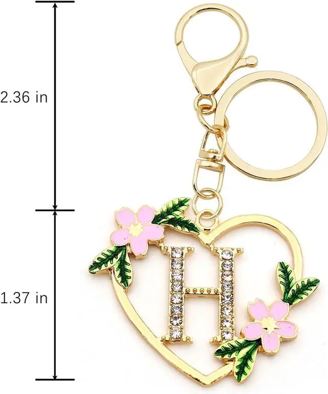 Alt view image 3 of 5 - Elechobby Heart Shape Letter Keychain - Cute Accessory for Women,Sister,Mom,Bestie, Handbag Backpack Charm,Car Keyring