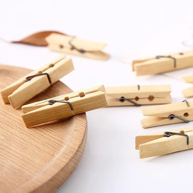 Alt view image 6 of 7 - Clothes Pins Wooden,20 Pcs Wooden Clothespins for Crafts,2.3" Laundry Clips
