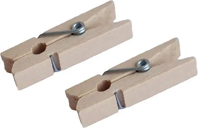 Alt view image 4 of 5 - 100 Pcs Wood Clothes Pins, 1 Inch(2.5cm) Small Wooden Clips for Papar Clips, Card Photo Pins and Clothes Pins (Wood)