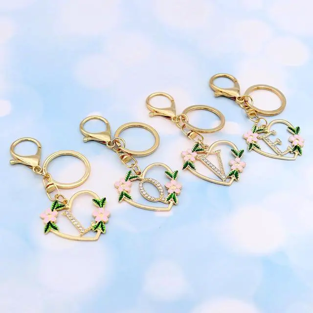 Alt view image 5 of 5 - Elechobby Heart Shape Letter Keychain - Cute Accessory for Women,Sister,Mom,Bestie, Handbag Backpack Charm,Car Keyring