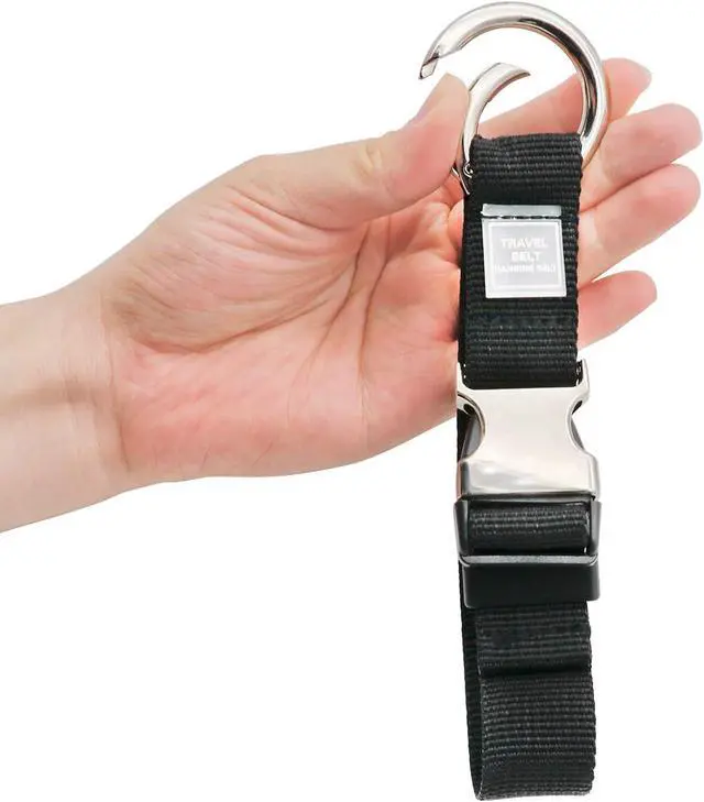 Alt view image 2 of 7 - Add-A-Bag Luggage Strap Jacket Gripper, Luggage Straps Baggage Suitcase Belts Travel Accessories - Make Your Hands Free, Easy to Carry Your Extra Bags, Black
