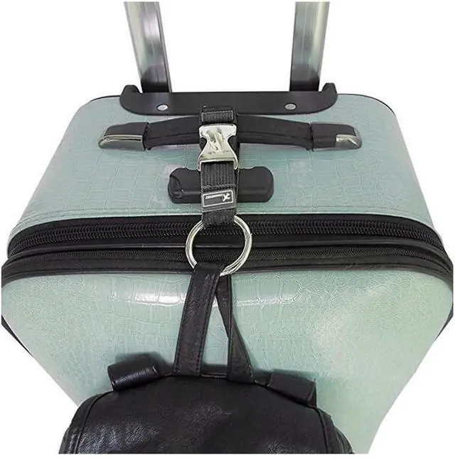 Alt view image 6 of 7 - Add-A-Bag Luggage Strap Jacket Gripper, Luggage Straps Baggage Suitcase Belts Travel Accessories - Make Your Hands Free, Easy to Carry Your Extra Bags, Black