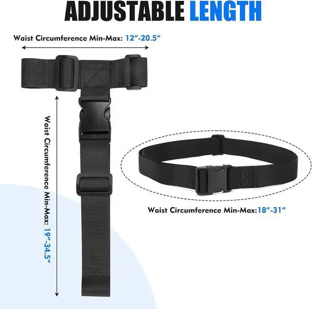 Alt view image 2 of 7 - 2 Pack Luggage Straps for Suitcases, Luggage Straps to Connect Two Suitcases, Adjustable T-Type and Normal Suitcase Straps for Connect 3 Luggage Together (Black)
