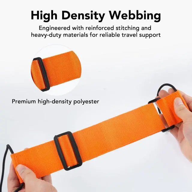 Alt view image 3 of 6 - Luggage Connector Straps, Adjustable Elastic Durable Straps for Connecting Luggage Bags to Suitcases, Hands-Free Travel Essential (4PCS Black)