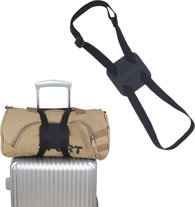 Main image of Luggage Straps Bag Bungee Luggage Straps Suitcase Adjustable BeltAdd a Bag Easy to Travel Suitcase Elastic Strap Belt (Black)