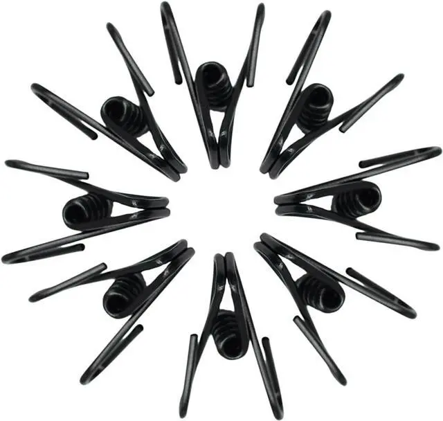 Main image of 2 Inch Chip Clips Black,Steel Clothes Pins Utility PVC-Coated Steel Clips for Food Package Chips Bag Parper (20, Black)