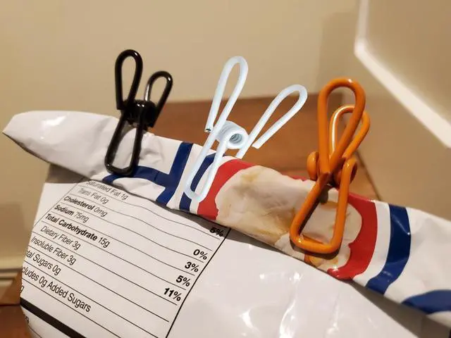 Alt view image 4 of 7 - 2 Inch Chip Clips Black,Steel Clothes Pins Utility PVC-Coated Steel Clips for Food Package Chips Bag Parper (20, Black)
