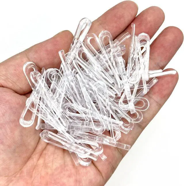 Main image of 100 Pcs Clear Plastic Clips, Alligator Clips for Crafts,1.5 Inch Transparent Fabric Clothespins