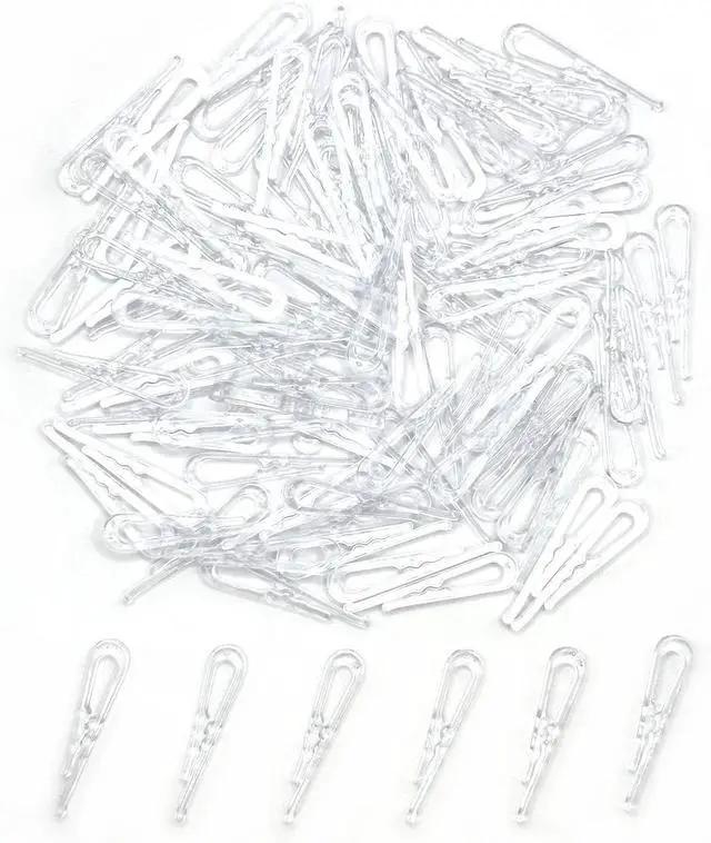 Alt view image 2 of 3 - 100 Pcs Clear Plastic Clips, Alligator Clips for Crafts,1.5 Inch Transparent Fabric Clothespins