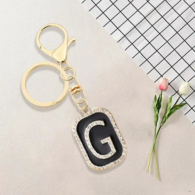 Alt view image 2 of 5 - Elechobby Elegant Initial Letter Keychain for Women - Cute Charm for Handbag, Backpack & Car.Gift for Sister, Besties, Mom.