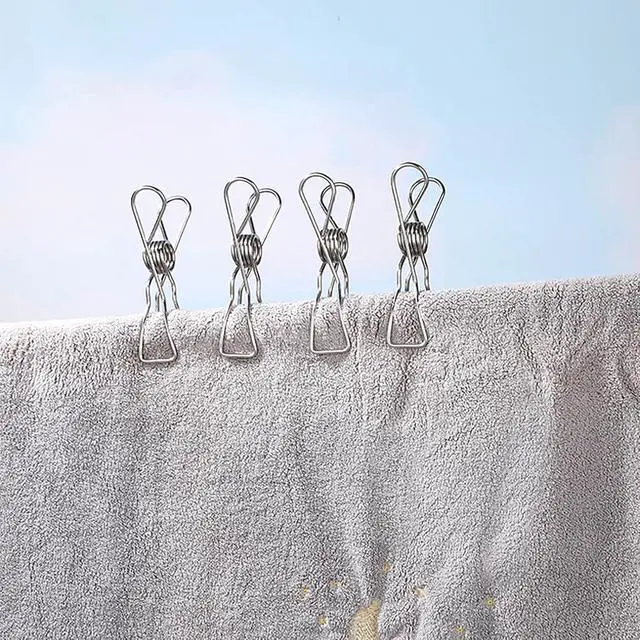 Alt view image 5 of 7 - Small Chip Clips, 40 Pcs 1.7 Inch Stainless Steel High Elasticity Good Persistence for Clothespins, Paper Clips, Food Bag Clips, Clothes Pins (40)
