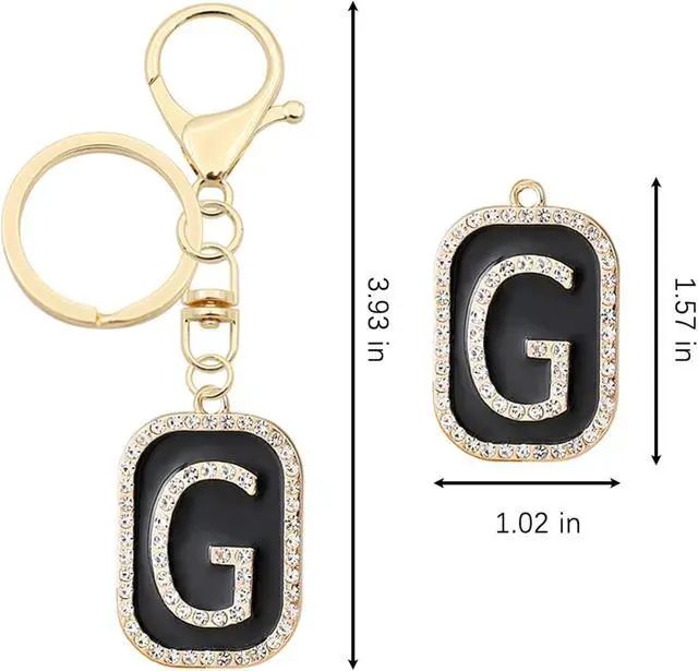 Alt view image 3 of 5 - Elechobby Elegant Initial Letter Keychain for Women - Cute Charm for Handbag, Backpack & Car.Gift for Sister, Besties, Mom.