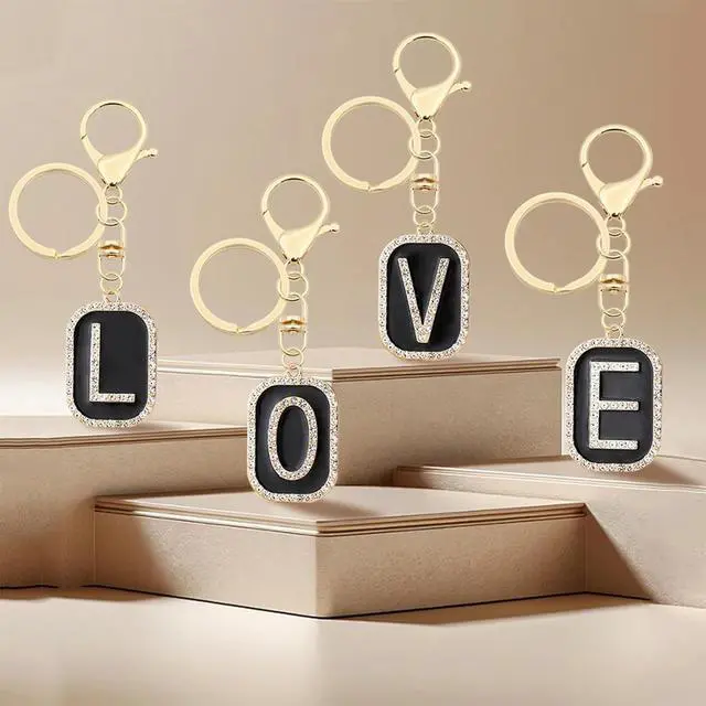 Alt view image 5 of 5 - Elechobby Elegant Initial Letter Keychain for Women - Cute Charm for Handbag, Backpack & Car.Gift for Sister, Besties, Mom.