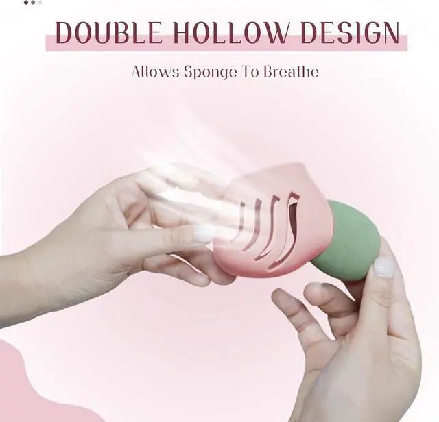 Alt view image 4 of 7 - Silicone Makeup Sponge Holder,Fit All Sponges,Double-Sided Breathable(Beige | Travel & Business & Daily, Quick Drying, Easy to Carry, lightweight & Space-saving