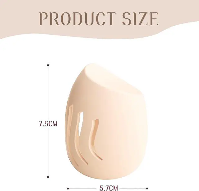 Alt view image 7 of 7 - Silicone Makeup Sponge Holder,Fit All Sponges,Double-Sided Breathable(Beige | Travel & Business & Daily, Quick Drying, Easy to Carry, lightweight & Space-saving