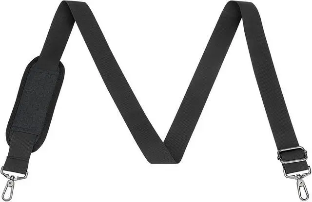 Alt view image 2 of 7 - RAINYEAR 59 Inch Shoulder Strap Replacement Strap for Laptop Bag, Black | Adjustable Soft Padded Shoulder Strap with Metal Hooks for Shoulder Bag, Messenger Bag, Travel Duffel Bag, Crossbody Bag