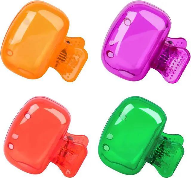 Main image of 4 Pack Toothbrush Covers Caps, Tooth Brush Protector Toothbrush Coverings Clips Portable Plastic Tooth Brush Head Case for Travel, Business, Camping, School, Home