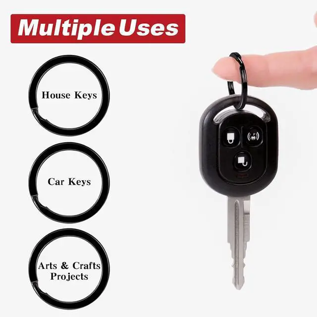Alt view image 5 of 7 - Rainspire Heavy Duty Key Rings - Stainless Steel, 10 Pcs Round Split Key Rings