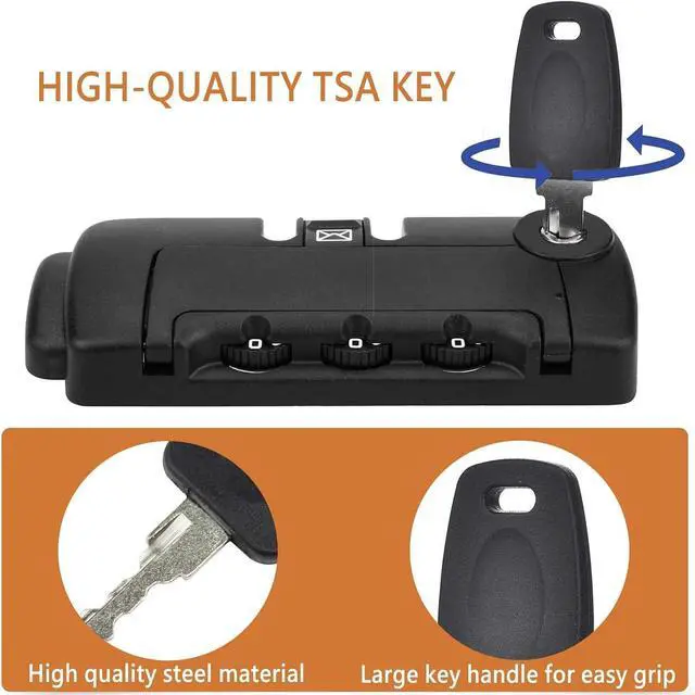 Alt view image 3 of 6 - TSA Key 002 007Universal Lock Key Master Suitcase with 2Pcs Rings for Forgotten Password Combinations of Luggage Locks, Luggage Lock Password Combination Forgetting Solution