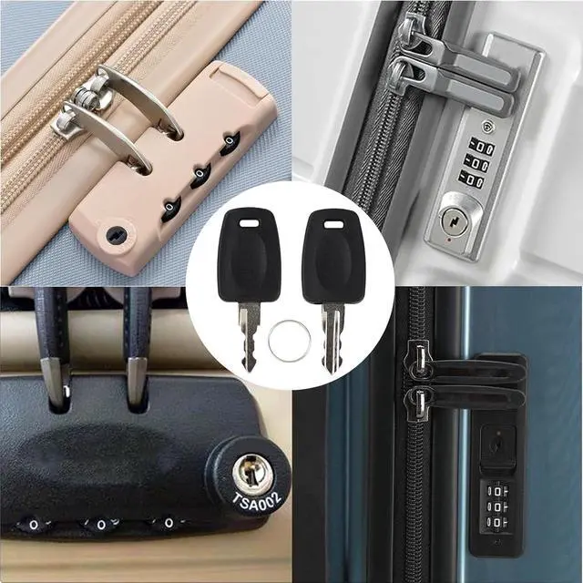 Alt view image 4 of 6 - TSA Key 002 007Universal Lock Key Master Suitcase with 2Pcs Rings for Forgotten Password Combinations of Luggage Locks, Luggage Lock Password Combination Forgetting Solution