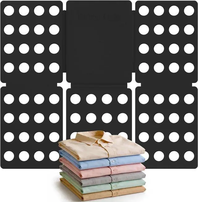 Main image of Geniusidea Shirt Folder Mini Clothes Folding Board for T-Shirts and Laundry | Durable Plastic Folding Tool, Neat Organization, Easy Fold for Travel or Home, Laundry Liners