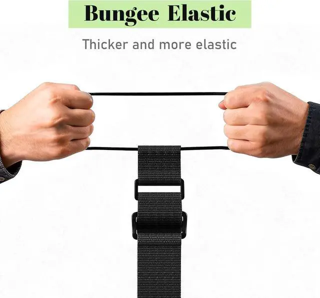Alt view image 5 of 7 - 2 Pack Multi Use Strong Adjustable Luggage Connector Straps for Suitcases | Flexible Luggage Belt Strap Travel Accessories Elastic Fastening Bag Strap Suitcase Connector Straps (Black)