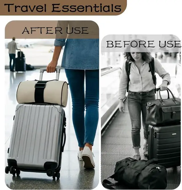 Alt view image 3 of 7 - 2Pack Adjustable Luggage Straps for Suitcases, Connect Bag to Suitcase | Strong & Durable Polyesterd, Convenient Travel, Travel Essentials, Extremely Travel-friendly for Seniors & Women