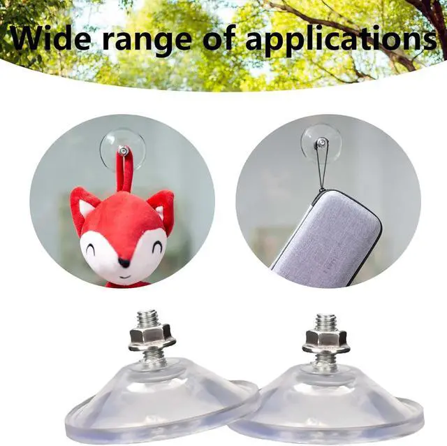Alt view image 6 of 7 - AccEncyc 6 Pcs Strong Thickened Sucker Suction Cup Clear PVC Sucker Pads with M6 x 14 Thread Screw Extra Strong Adhesive Glass Suction Holder