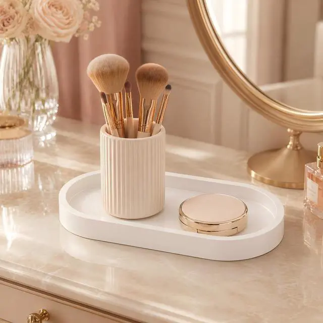Alt view image 5 of 7 - Bathroom Tray,Vanity Tray,Perfume Tray for Makeup,Perfume,Trinket
