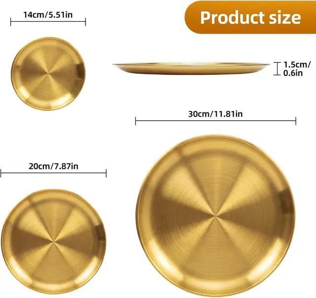 Alt view image 5 of 7 - 5.5 Inch Small Gold Tray - Decorative Trays for Jewelry, Candles, and Keys | Suitable for bathrooms, vanities, coffee tables, jewelry displays, and candle trays