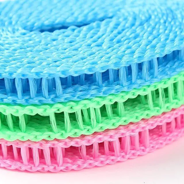 Alt view image 3 of 7 - 3 Pack of ALINNA Windproof Nylon Clothesline Pink Blue Green Colors Adjustable Clothes Drying Rope Travel Clothes Line Portable Laundry Line for Indoor Outdoor Camping Home Hotel(5m/16.4ft)