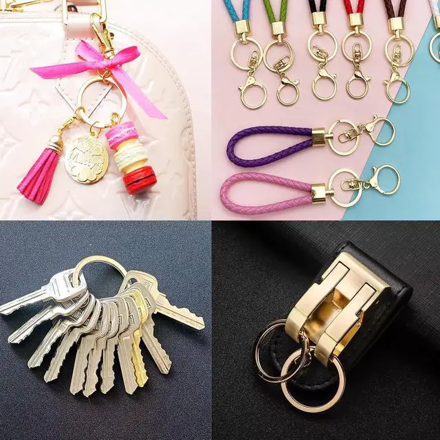 Alt view image 7 of 7 - 20 Pack Key Ring Keychain 3/4 Inch 20mm Diameter Metal Flat Split Key Chains Rings for Home Car Dog Tag Office Lanyards Keys Attachment Bronze