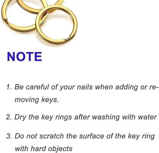 Alt view image 5 of 7 - Key Rings for Keychain, Car Keys, Dog Tag Ring, Crafts, Golden, 12Pics