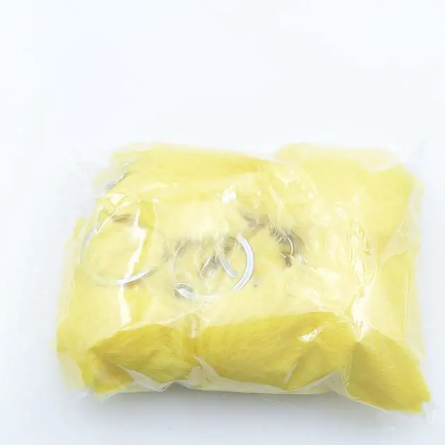Alt view image 6 of 6 - Unpafcxddyig 5 Pieces Pom Pom Keychains Faux Rabbit Fur Ball Keychain Fluffy Puff Ball Keyring