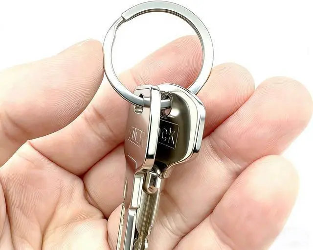 Alt view image 6 of 6 - 11 Pcs Stainless Steel Keyrings,Heavy Duty Round Split Key Chain Rings,30 mm/1.2 inch Flat Keyring