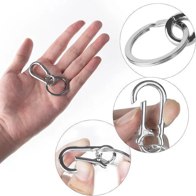 Alt view image 4 of 6 - Metal Keychains Keyring Clip Holder Organizer Key Chain Ring For Accessories Women Men, Home Car Keys