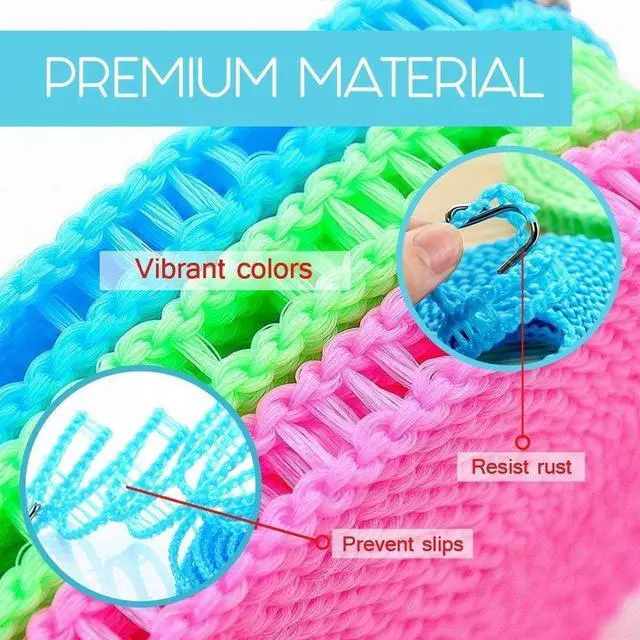 Alt view image 4 of 7 - Foshine Clotheslines 3 pcs 1.64ft Length Clothes Drying Rope Portable | Windproof 5m Clothesline For Camping Travel Indoor Outdoor Laundry Clothes Line Blue Pink Green