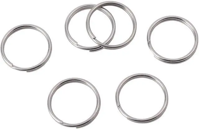 Main image of 1/2 Inch Split Key Rings,Stainless Steel Dog Mini Rings 16mm-50 Pcs | Small Key Chain Ring for Craft,Car Keys,Women and Men Car Key Rings