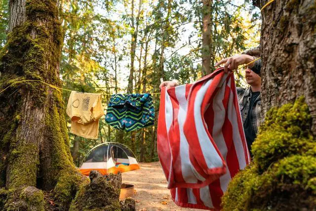 Alt view image 4 of 4 - Coghlan's Camping Clothesline 25-Foot Portable and Lightweight Outdoor Laundry Line with Durable Polyethylene Cord and Adjustable Tensioning Sliders for Travel, Hiking, Backpacking, and Everyday Use