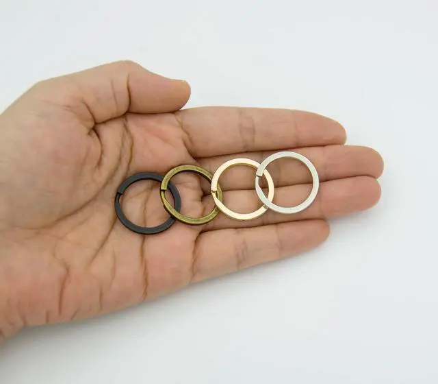 Alt view image 3 of 7 - 20 Pack Key Ring Keychain 1 Inch(25mm) Diameter Metal Flat Split Key Chains Rings Mix Colors for Home Car Dog Tag Office Lanyards Keys Attachment