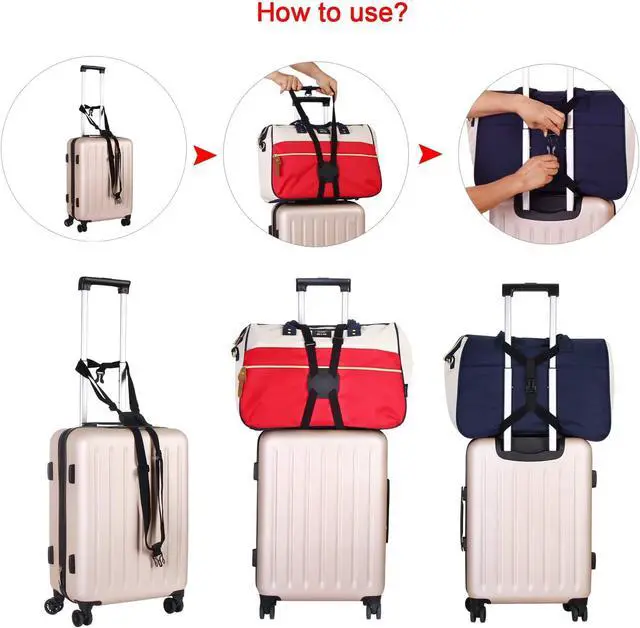 Alt view image 6 of 7 - Luggage Straps Bag Bungee Luggage Straps Suitcase Adjustable BeltAdd a Bag Easy to Travel Suitcase Elastic Strap Belt