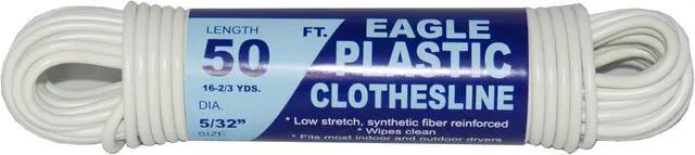 Main image of TW Evans Cordage 775-050-03 Clothesline, 5/32 in Dia x 50 ft L