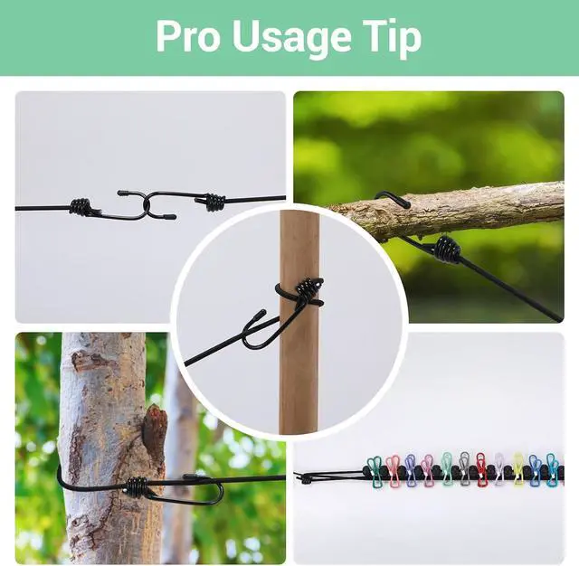 Alt view image 7 of 7 - Retractable Portable Travel Clothesline with 12 Clips | Indoor Outdoor, Clothes Drying Rack, For Hotel, Cruise, Camping Accessories