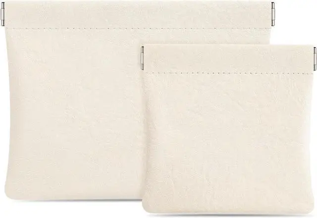 Main image of Sightor 2PCS Small Makeup Bag for Purse Mini Cosmetic Bag Pocket Pouch | Leather Purse Pouch Self-closing Coin Purse Lipstick Pouch Small Leather Cosmetic Pouch