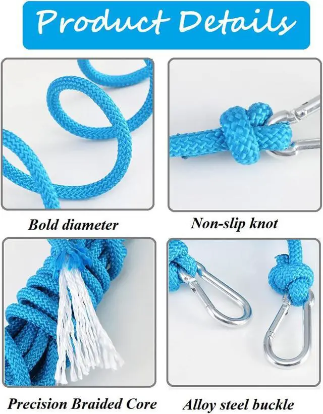 Alt view image 5 of 7 - Clothesline Clothes Drying Rope Portable Travel Clothesline Adjustable for Indoor Outdoor Laundry Clothesline, Perfect Windproof Clothes Line, Hanger for Camping Travel & Home Use(White)
